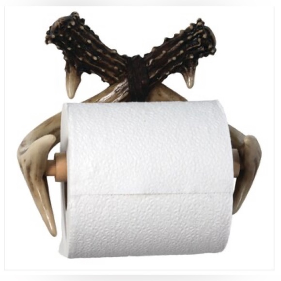 Rustic Deer Antler Toilet Paper Holder - Wall Mounted - Picture 5 of 5